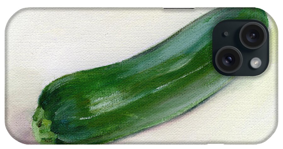 Food iPhone Case featuring the painting Zucchini by Sarah Lynch