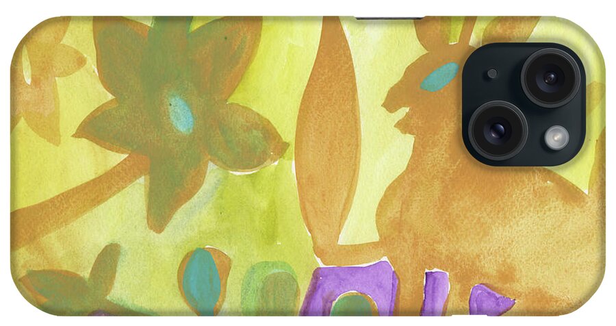 017 Otomi Dream iPhone Case featuring the painting 017 Otomi Dream by Fernanda Franco
