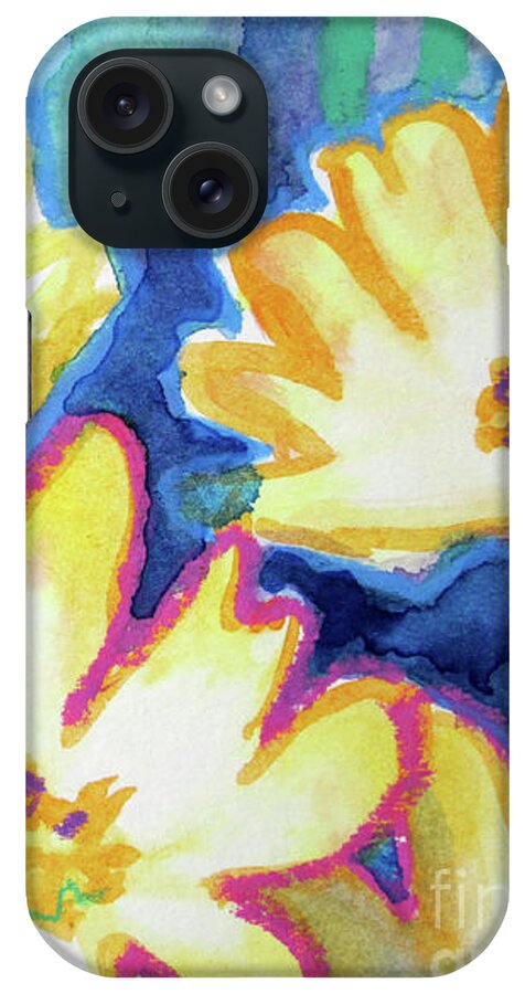 Paintings iPhone Case featuring the painting 06 Pretty Petals by Kathy Braud