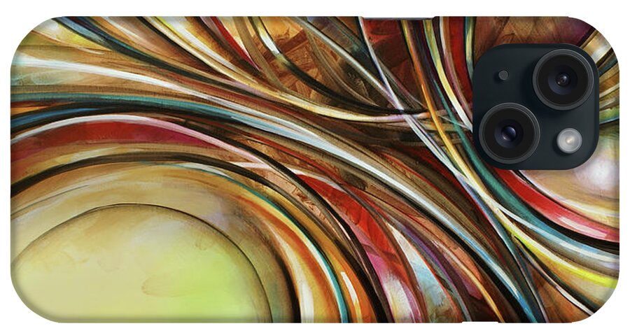 Abstract iPhone Case featuring the painting ' Ascension' #1 by Michael Lang