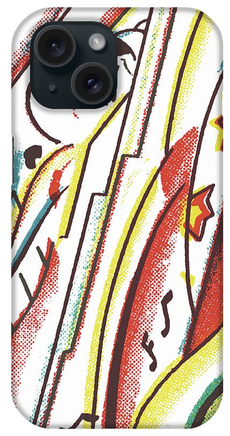 Abstract iPhone Case featuring the drawing Abstract Drawing #1 by CSA Images