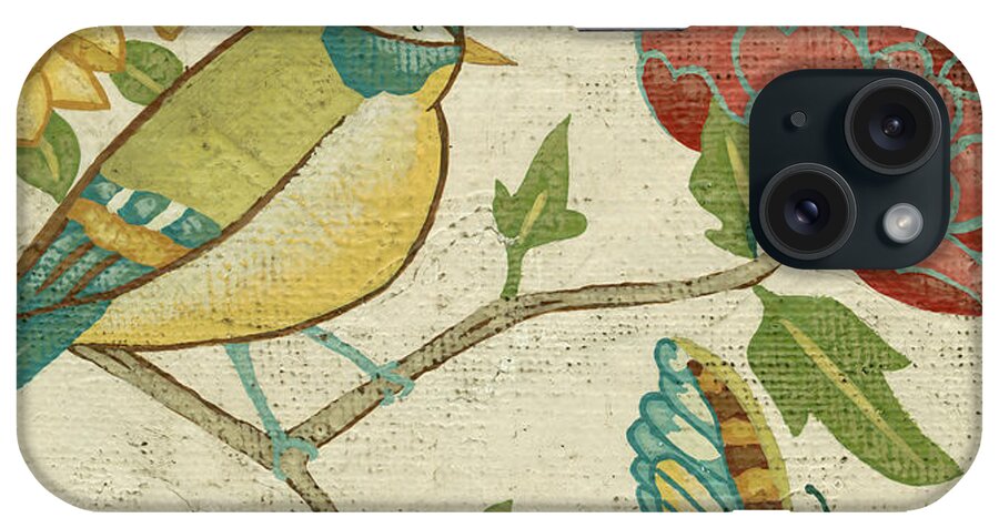 Decorative iPhone Case featuring the painting Antique Aviary I #1 by Chariklia Zarris