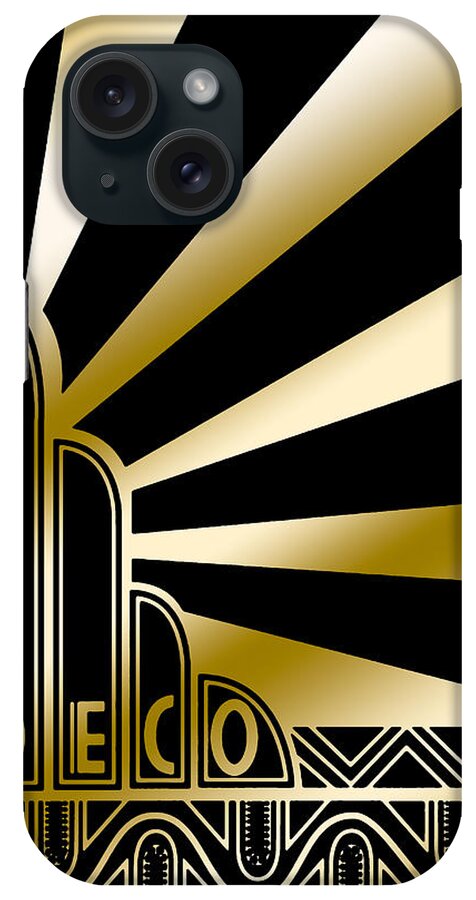 Art Deco iPhone Case featuring the digital art Art Deco Poster 2019 by Chuck Staley