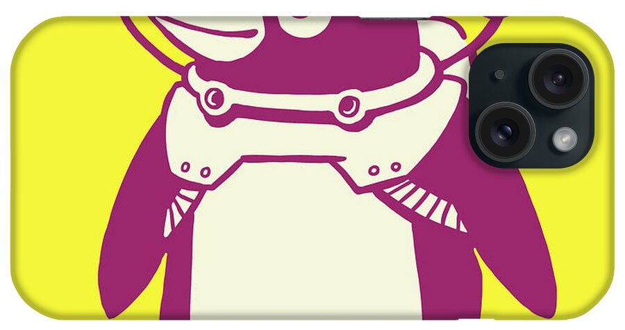 Animal iPhone Case featuring the drawing Astronaut Penguin #1 by CSA Images