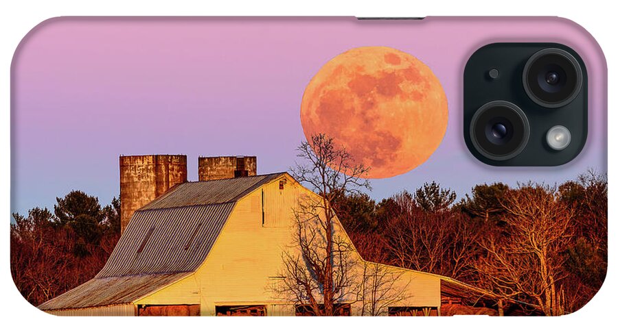 Barn iPhone Case featuring the photograph Barn and Moon #2 by Robert Golub