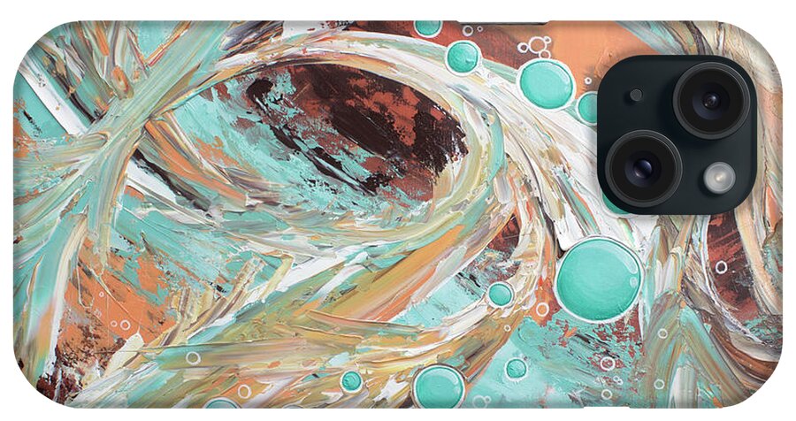 Abstract iPhone Case featuring the painting Beach Glass #2 by William Love