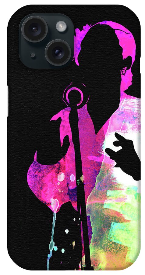 Billie Holiday iPhone Case featuring the mixed media Billie Holiday Watercolor #1 by Naxart Studio