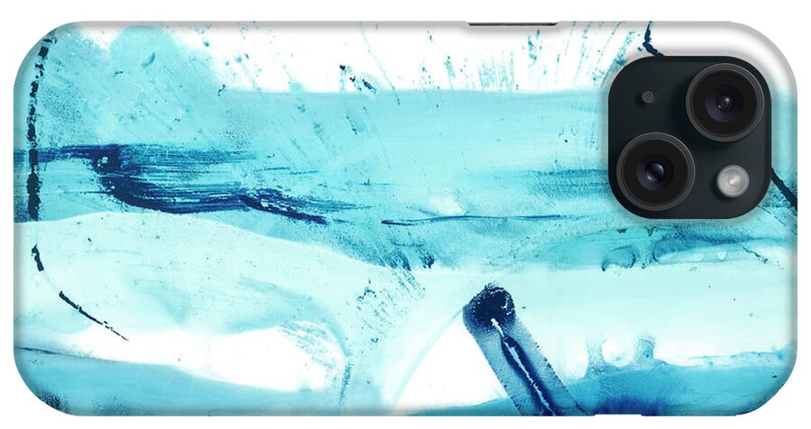 Abstract iPhone Case featuring the painting Blue Currents IIi #1 by Ethan Harper