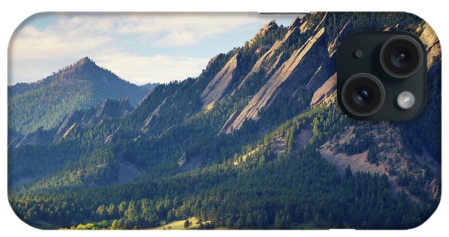 Scenics iPhone Case featuring the photograph Boulder Colorado Flatirons In Fall #1 by Beklaus