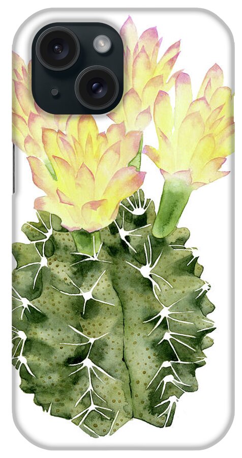 Botanical iPhone Case featuring the painting Cactus Bloom II #1 by Grace Popp