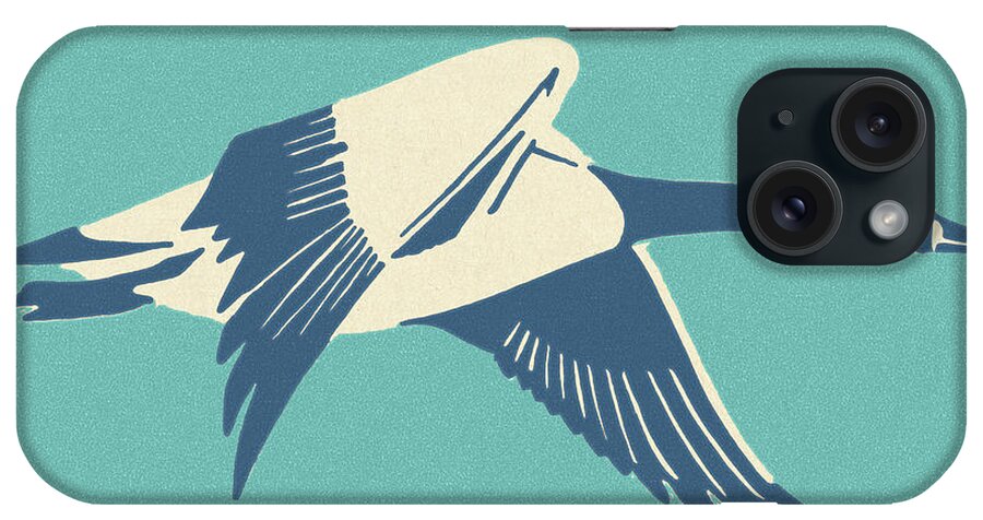 Animal iPhone Case featuring the drawing Canadian Goose #1 by CSA Images