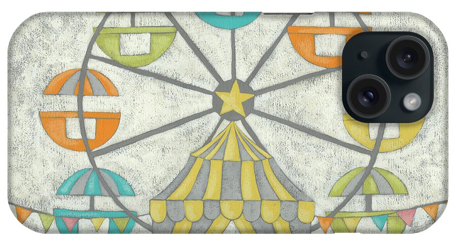 Ride iPhone Case featuring the painting Carnival Ferris Wheel #1 by Chariklia Zarris