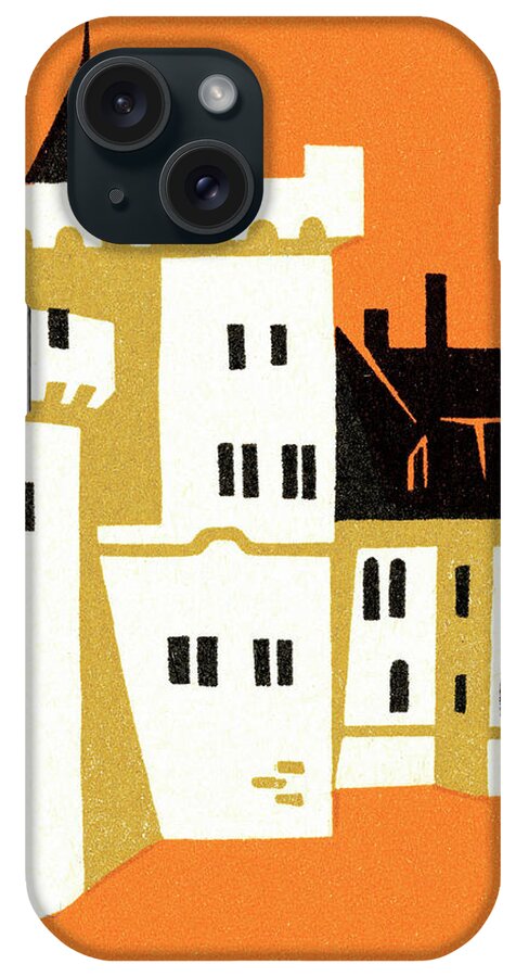 Architecture iPhone Case featuring the drawing Castle #1 by CSA Images
