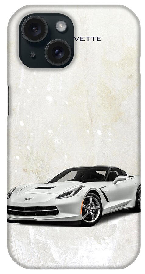 Corvette iPhone Case featuring the digital art Chevrolet Corvette by Airpower Art