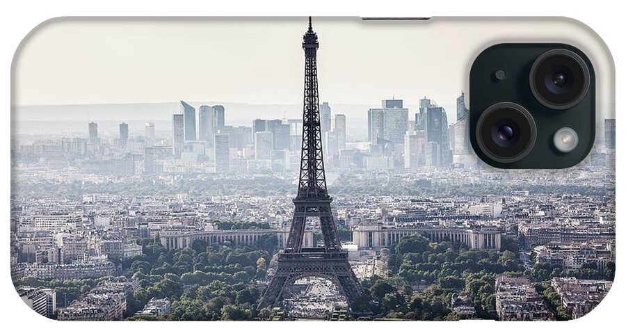 Estock iPhone Case featuring the digital art City Of Paris With Eiffel Tower #1 by Antonino Bartuccio