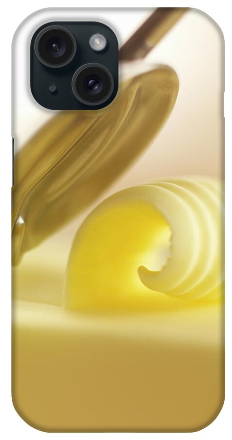 Spoon iPhone Case featuring the photograph Close Up Of Butter Curl #1 by Adam Gault