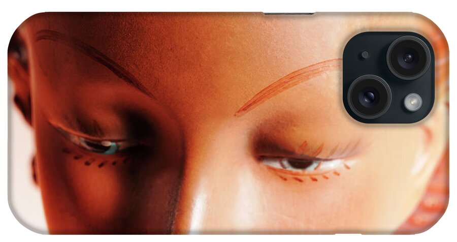 Adult iPhone Case featuring the drawing Close Up of Woman's Face #1 by CSA Images