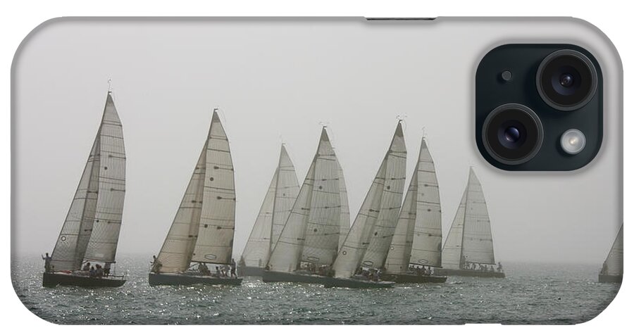 Teamwork iPhone Case featuring the photograph Competitive Sailing In Key West #1 by Schedivy Pictures Inc.