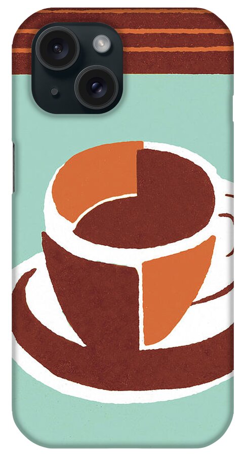 Beverage iPhone Case featuring the drawing Cup and Saucer #1 by CSA Images