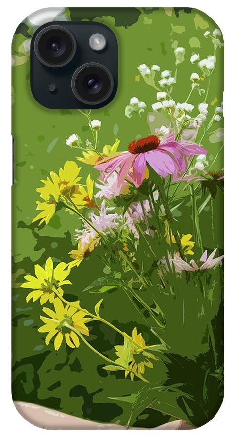 Plants iPhone Case featuring the digital art Cut flowers #1 by Garden Gate magazine