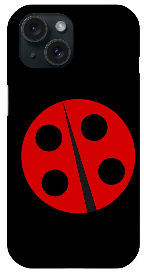 Cute iPhone Case featuring the digital art Cute Ladybug #1 by Flippin Sweet Gear
