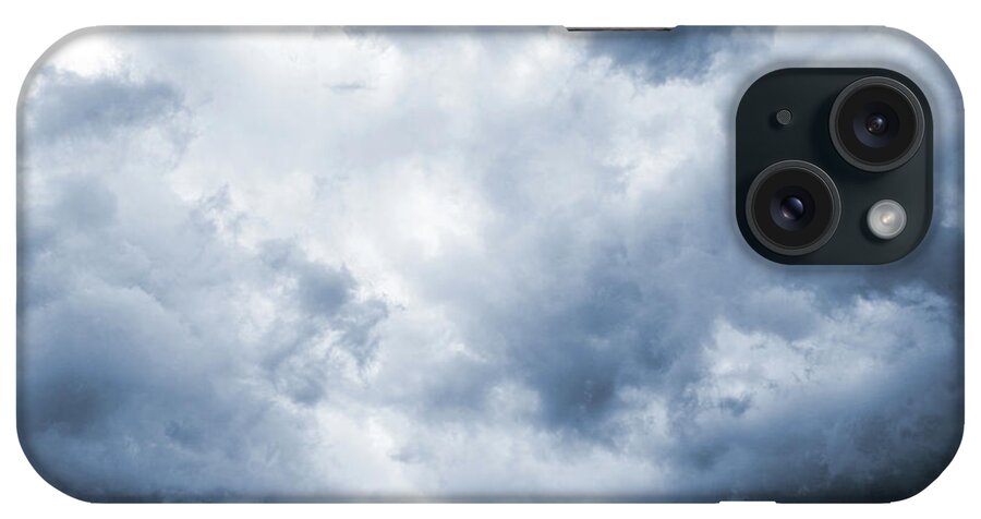 The End iPhone Case featuring the photograph Dark And Dramatic Storm Clouds #1 by Ranplett