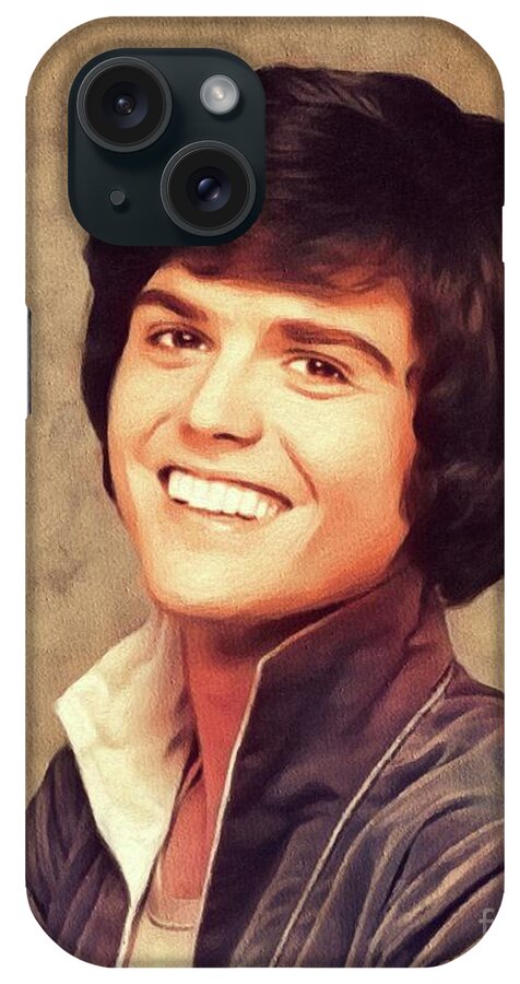 Donny iPhone Case featuring the painting Donny Osmond, Singer/Actor #1 by Esoterica Art Agency