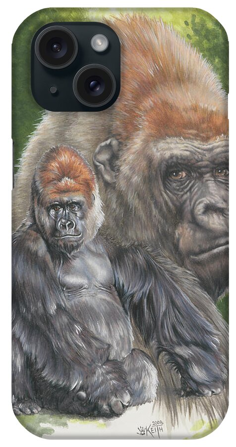 Gorilla iPhone Case featuring the painting Eloquent #1 by Barbara Keith