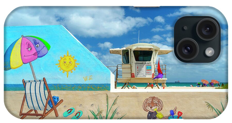 Estock iPhone Case featuring the digital art Florida, Fort Lauderdale, Beach #1 by Laura Diez