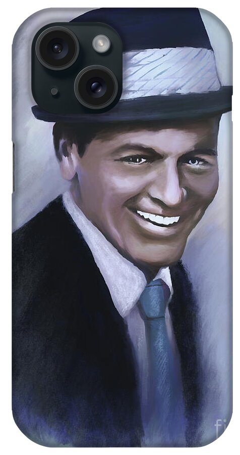 American iPhone Case featuring the digital art Frank Sinatra #2 by Andrzej Szczerski