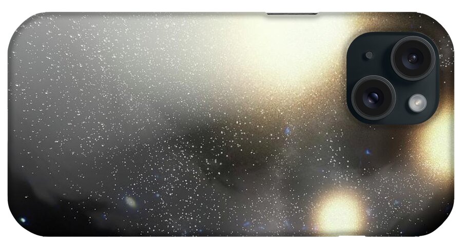 Astronomical iPhone Case featuring the photograph Galactic Collision In Night Sky #1 by Nasa/jpl-caltech/harvard-smithsonian Cfa/science Photo Library