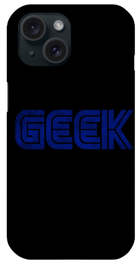 Cool iPhone Case featuring the digital art Geek White Vintage #1 by Flippin Sweet Gear