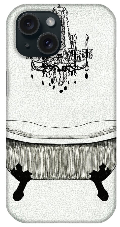 Embellished iPhone Case featuring the painting Gilded Bath II #1 by Grace Popp