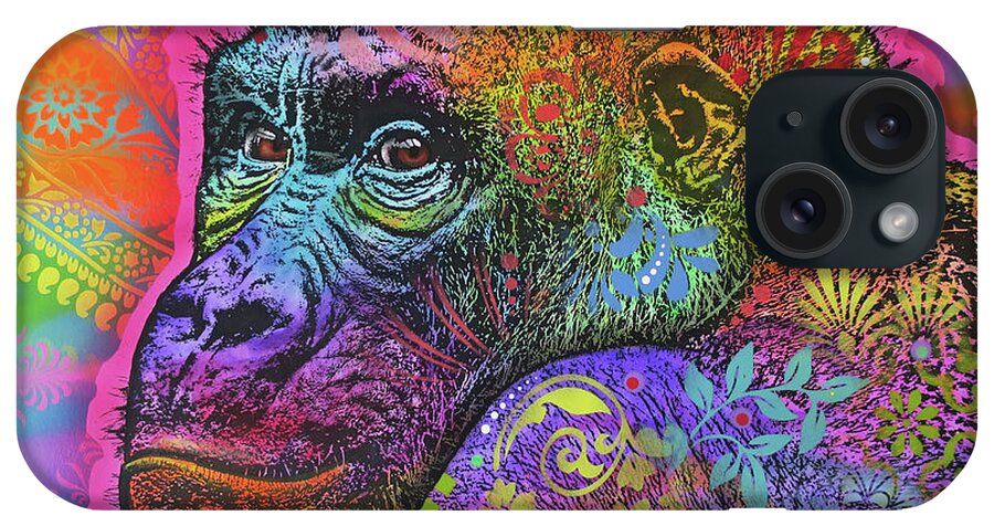 Gorilla iPhone Case featuring the mixed media Gorilla #1 by Dean Russo
