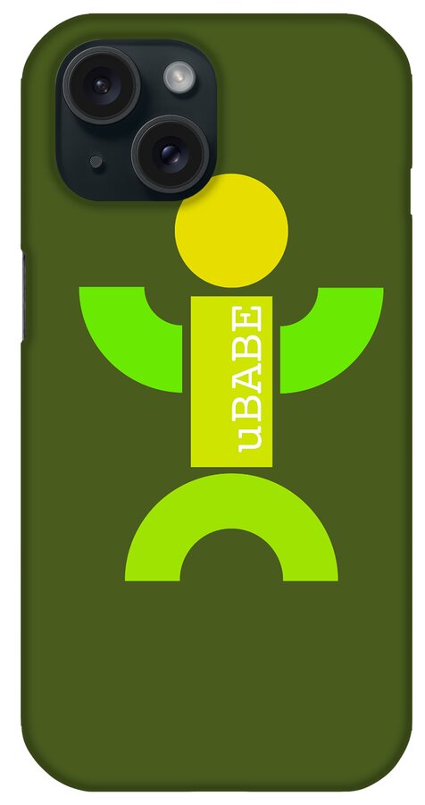 Sun Fun iPhone Case featuring the digital art Green Style #1 by Ubabe Style