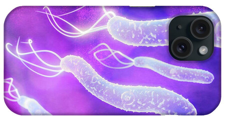 Bacteria iPhone Case featuring the photograph Helicobacter Pylori Bacteria #1 by Roger Harris/science Photo Library