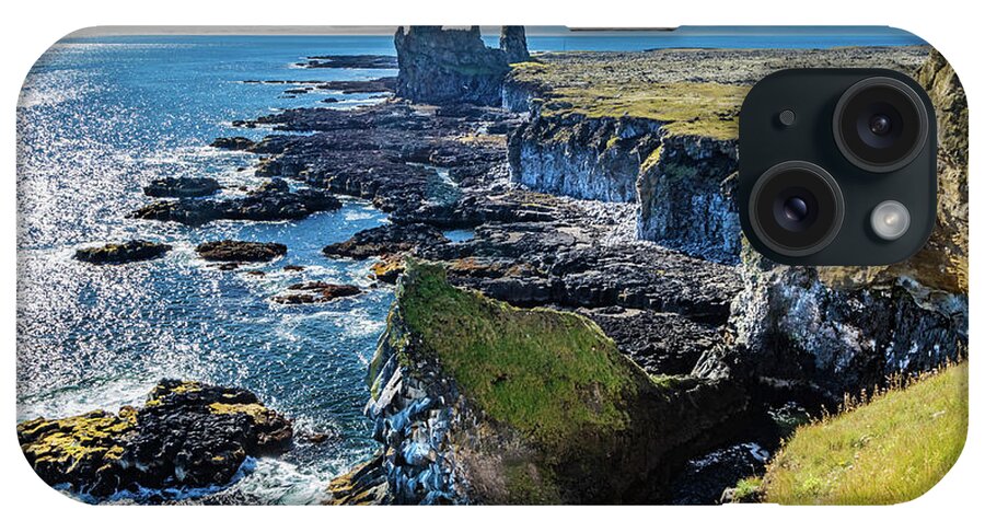 Coast iPhone Case featuring the photograph Hellnahraun coast, Iceland #2 by Lyl Dil Creations