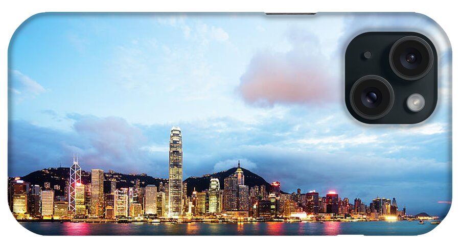 Chinese Culture iPhone Case featuring the photograph Hong Kong At Sunset #1 by Laoshi
