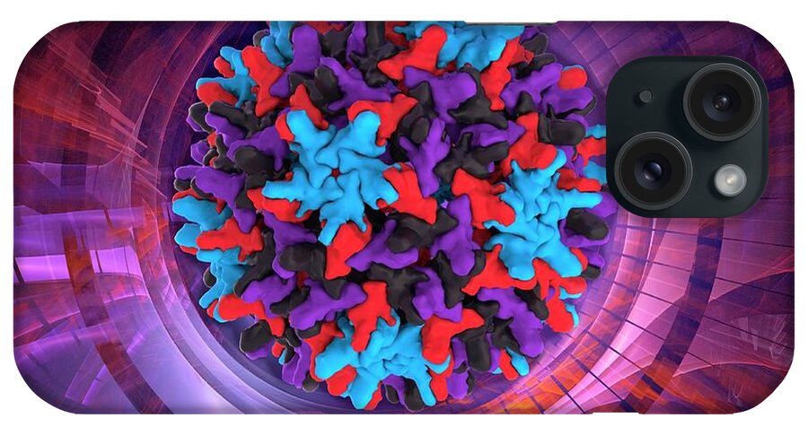 Artwork iPhone Case featuring the photograph Human Hepatitis B Virus Capsid #1 by Laguna Design/science Photo Library