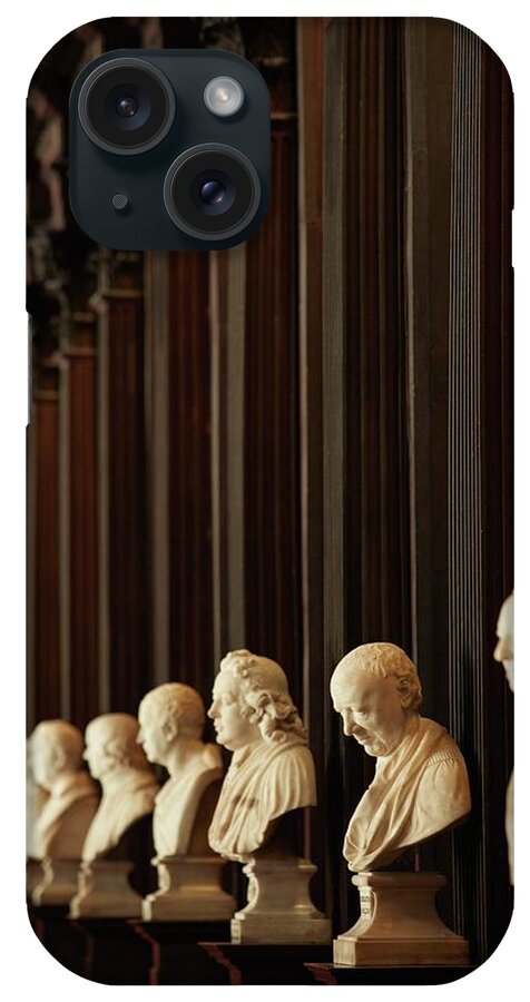 Estock iPhone Case featuring the digital art Ireland, Dublin, The Busts Of Prominent Scholars In The Old Library, Trinity College #1 by Richard Taylor