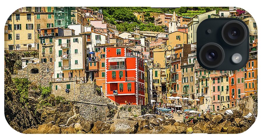 Cinque iPhone Case featuring the photograph Italian sea town #1 by Vivida Photo PC
