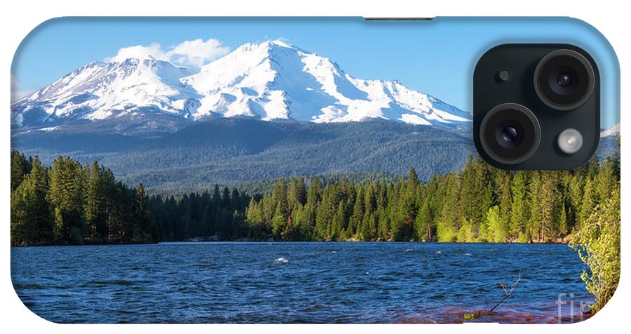 Mt Shasta iPhone Case featuring the photograph Lake Siskiyou and Mt Shasta #1 by Ken Brown