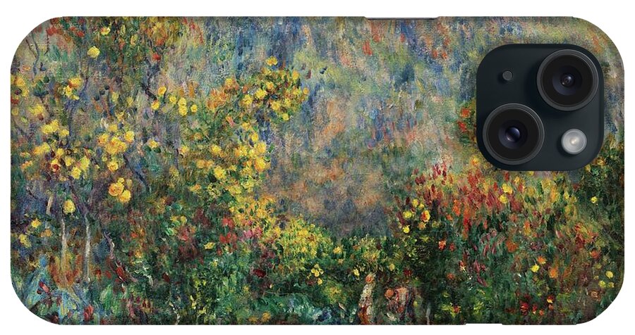 Country iPhone Case featuring the painting Landscape with Mimosas #1 by Pierre-Auguste Renoir
