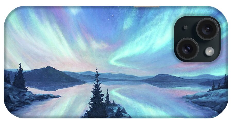 Aurora iPhone Case featuring the painting Light Storm by Lucy West