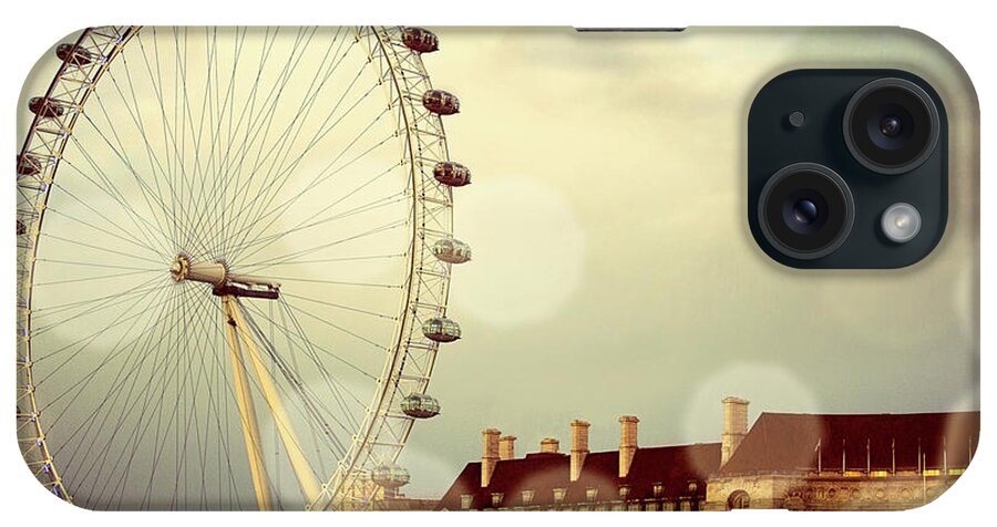 London iPhone Case featuring the photograph London Ferris Wheel #1 by Emily Navas