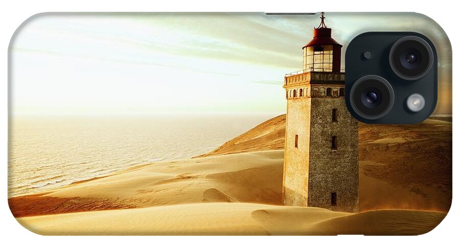 Estock iPhone Case featuring the digital art Lonstrup Lighthouse In Jutland #1 by Giovanni Simeone