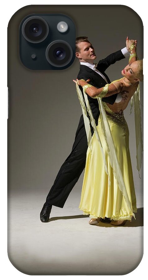Caucasian Ethnicity iPhone Case featuring the photograph Man And Woman Ballroom Dancing #1 by Pm Images
