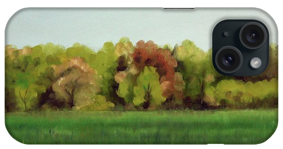 Landscape iPhone Case featuring the painting May Common #1 by Sarah Lynch