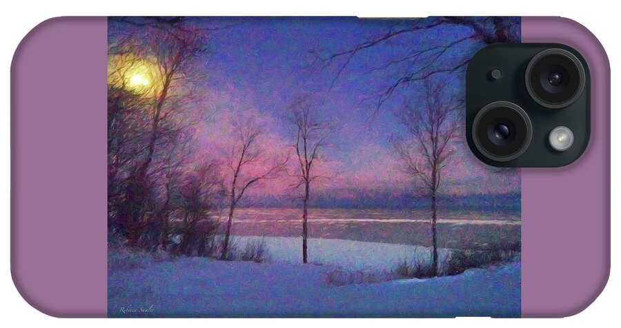 Moon iPhone Case featuring the photograph Moonset #1 by Rebecca Samler