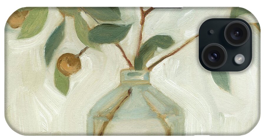 Botanical iPhone Case featuring the painting Neutral Arrangement I #1 by Emma Scarvey
